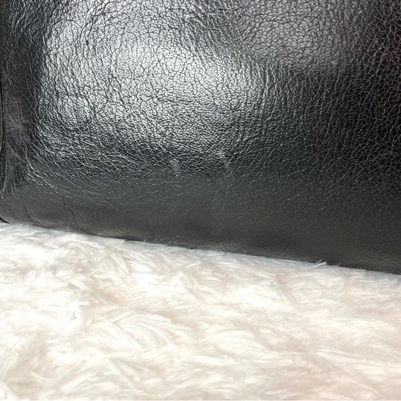 BRIGHTON Croc Embossed with Leather Trim Braid Bag, Black D880058 - Picture 3 of 16